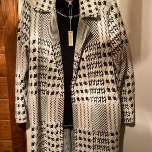 Liverpool Black and White Sweater Coat